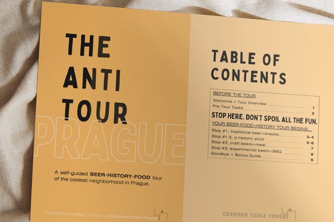 Anti Tour Prague - Self Guided Beer and Food Tour - What to Expect from the Written Commentary and History Notes