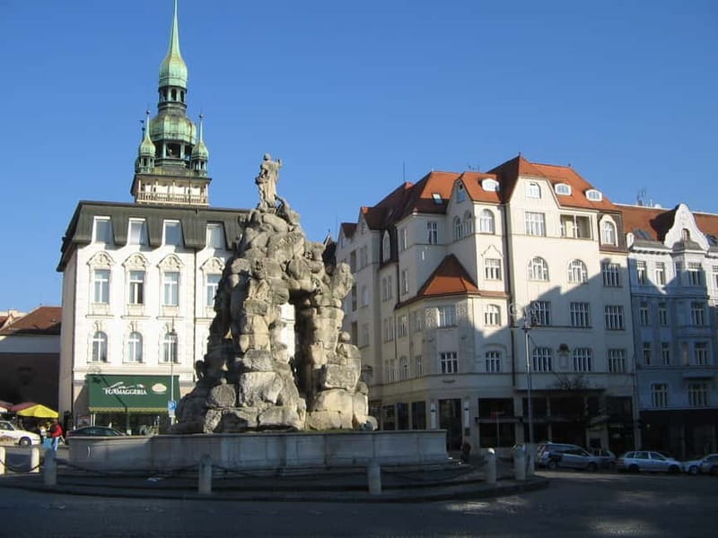 Brno: Historic Downtown Walking Tour - The Vegetable Market built above old corridors for beer and wine