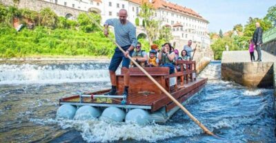 Wooden Raft River Cruise