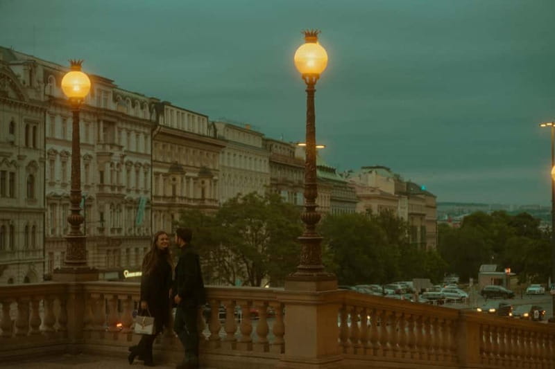 Cinematic Photoshoot Experience in Prague - Rudolfinum stop: a change of mood from old-town classic