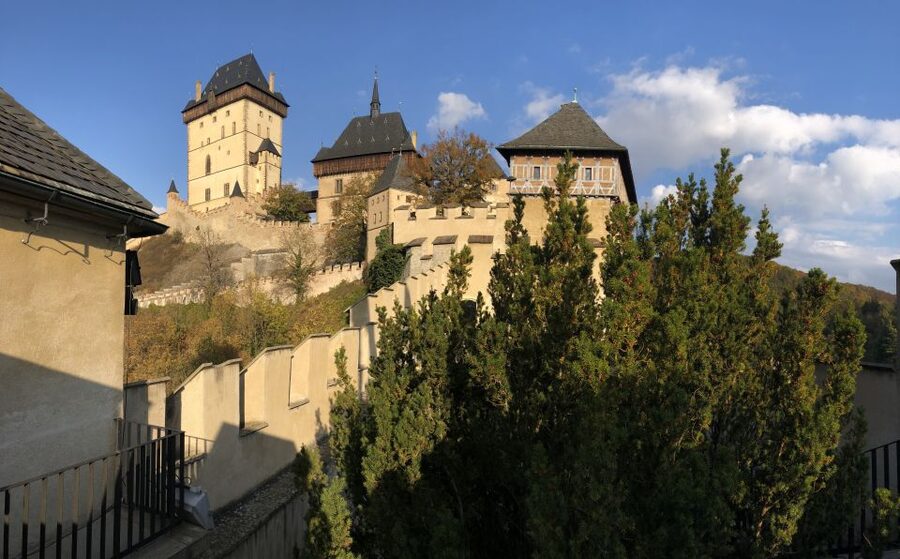 Coutryside bike tour to Karlstejn Castle. - Karlstejn Castle exterior: the Karel IV angle you actually remember