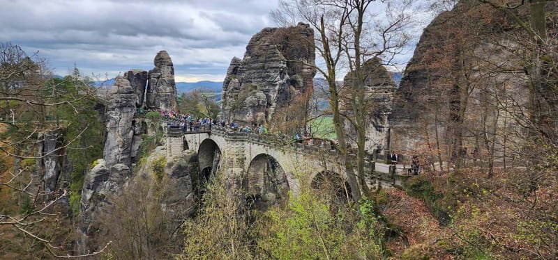 Day trip from Prague to Bohemian and Saxon Switzerland - Crossing into Bohemian Switzerland for Pravčická Brána