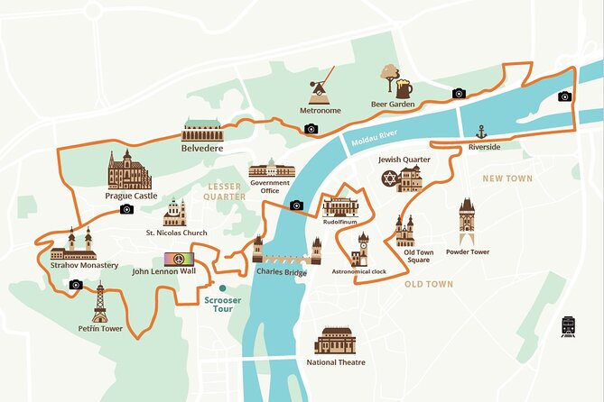 E-BIKE TOUR: 10 Must-See Landmarks & Viewpoints in Prague 1-8per. - Letná Beer Garden and the park ride: where the city opens up
