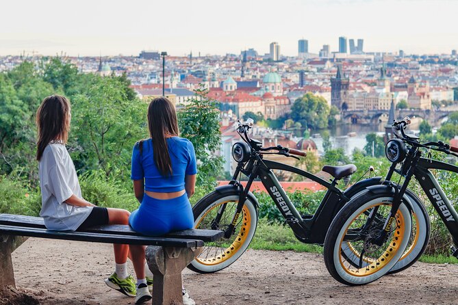 Ebike Sunset tour of Prague - Stop 5 and 6: Prague Metronome and the Letna Viewpoint payoff