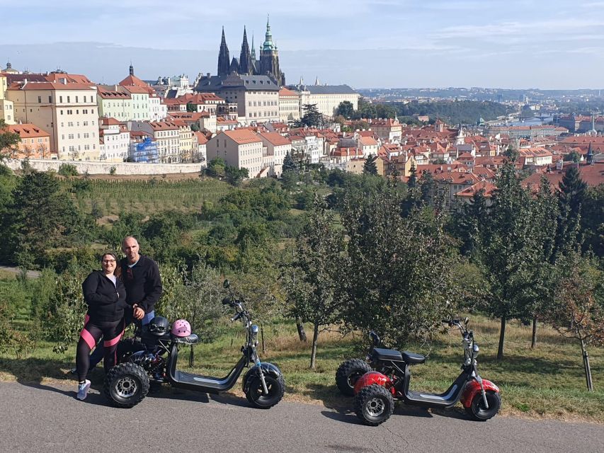 Electric Trike Sunset Prague Tour - Letná Park and the Prague Metronome, where the viewpoints do the work