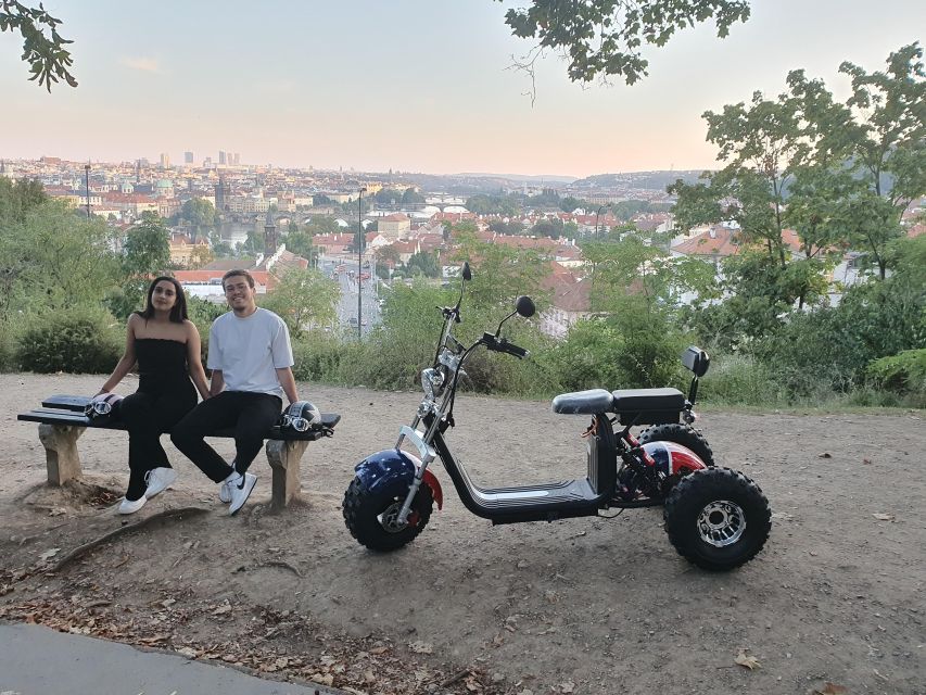 Electric Trike Sunset Prague Tour - Old Town Square in 15 minutes, the payoff stop before you head back