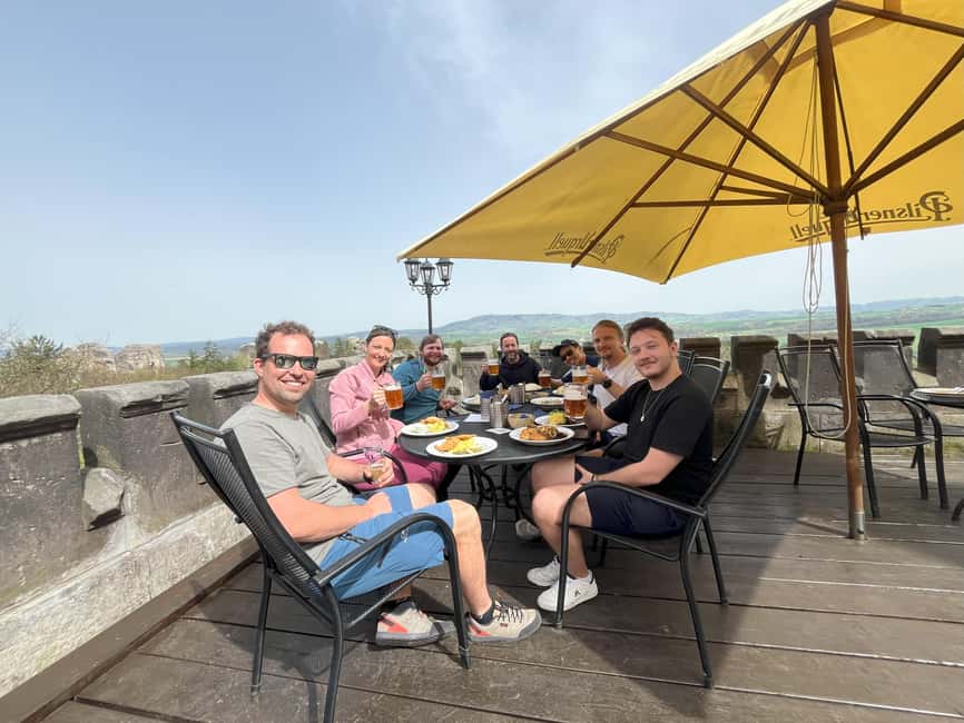 From Prague: Hike, Castle and Brewery in Bohemian Paradise - Getting out of Prague: hotel pickup and a comfy van that actually helps