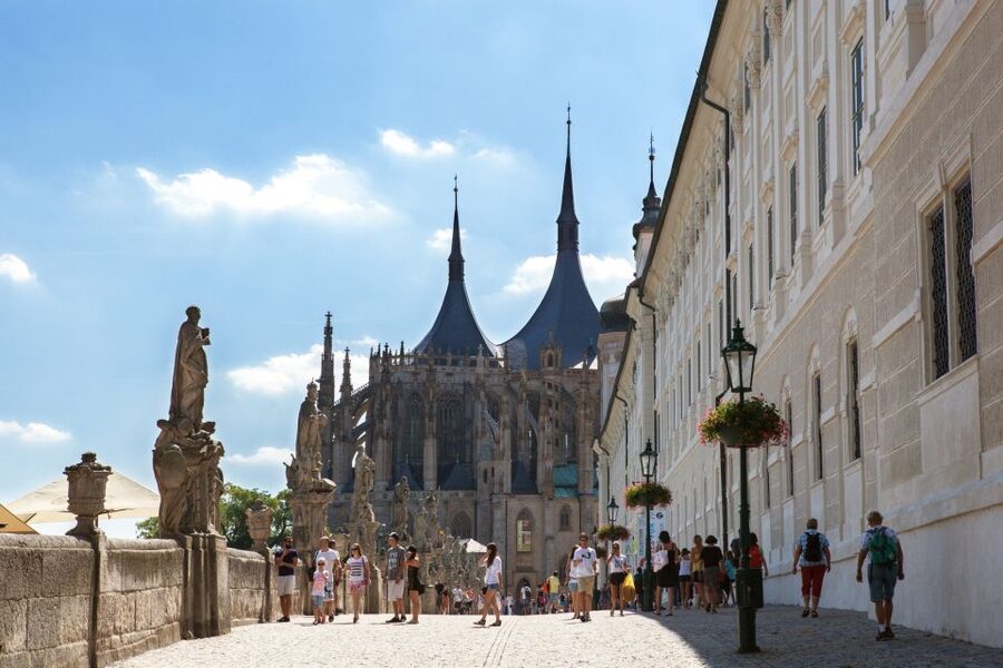 From Prague: Kutna Hora UNESCO Site Tour with Bone Chapel - St. Barbara’s Church: Gothic splendor tied to silver money