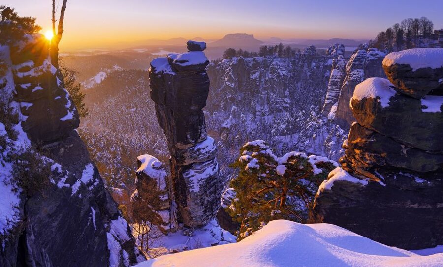 From Prague: Saxony and Bohemian Switzerland Walking Tour - Bastei rock formation: Elbe Canyon views you can walk through