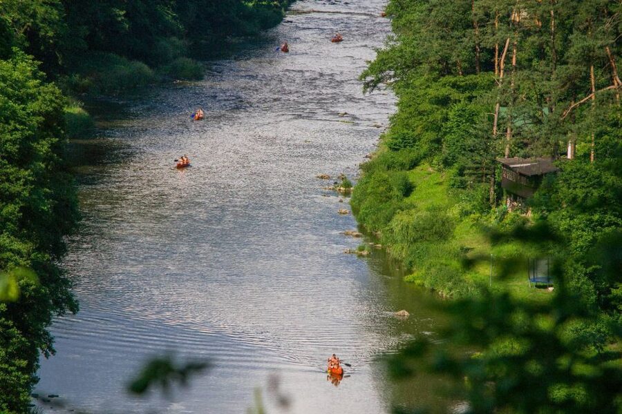 From Prague: Sazava River Canoe Day Trip for All Levels - Downstream paddling: 4 to 5 hours of river time