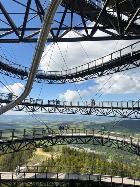 From Prague: Unique Sky Bridge and Sky Walk Day Tour - The 3 km return trail: viewpoints that change as you move