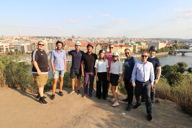 Grand City Tour of Prague on Cruiser e-Bikes or e-Scooters - Kafka Museum peeing statues, Rudolfinum, and the Jewish Quarter story arc