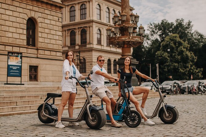 Guided sightseeing e-scooter tour of Prague: 2 hours - Old Town Hall and the Astronomical Clock, then a quick synagogue stop