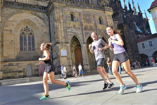 Guided Sightseeing Running Tour in Prague (9-12K) - Kampa Island, Prague Castle grounds, and the moment views start to open up