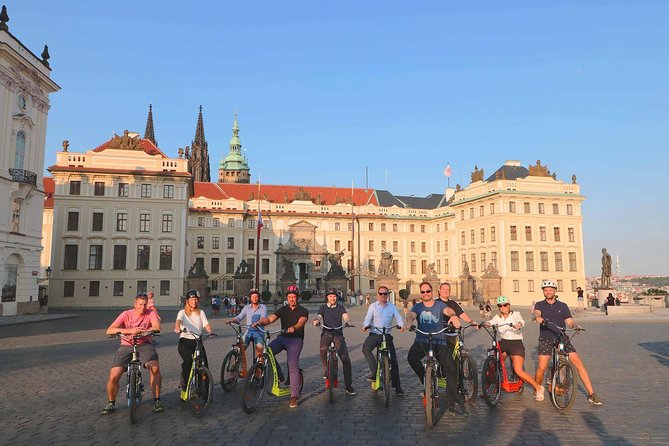 Live-Guided 180 min Glorious e-Scooter and eBike tour - Kafka Museum, Vltava Beach swans, and the Jewish Quarter stops that hit