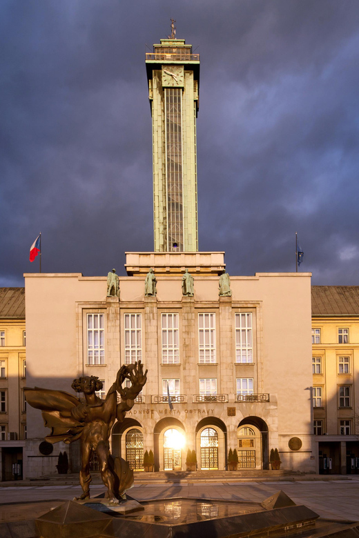 Ostrava: Entrance to the viewing tower of the new town hall - The short guide lecture, plus tourist info that helps you move on