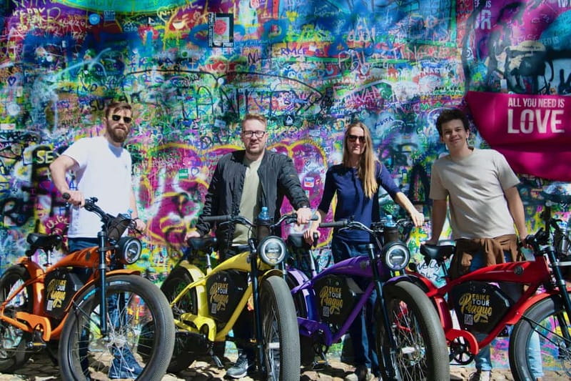 Prague: 10 Must-See Landmarks & Viewpoints on E-Bike Tour - Petrin Hill and John Lennon Wall: the playful ending that sticks