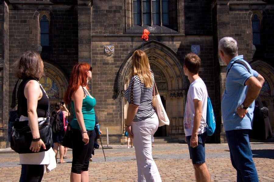 Prague: 2.5-Hour Vyšehrad Castle with Gorlice & Tickets - Collegiate Church of Saints Peter and Paul: neo-Gothic with Art Nouveau color