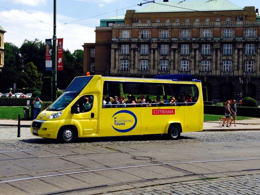 Prague: 2 hours city tour + 1 hour boat cruise - Wenceslas Square, the Opera Area, and the Drive Toward Charles Bridge
