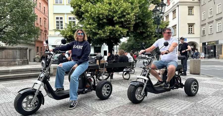 Prague: 2 hours FUN TRIKE tour in Prague with guide - No License Needed, Helmets On: Your Trike Practice Run