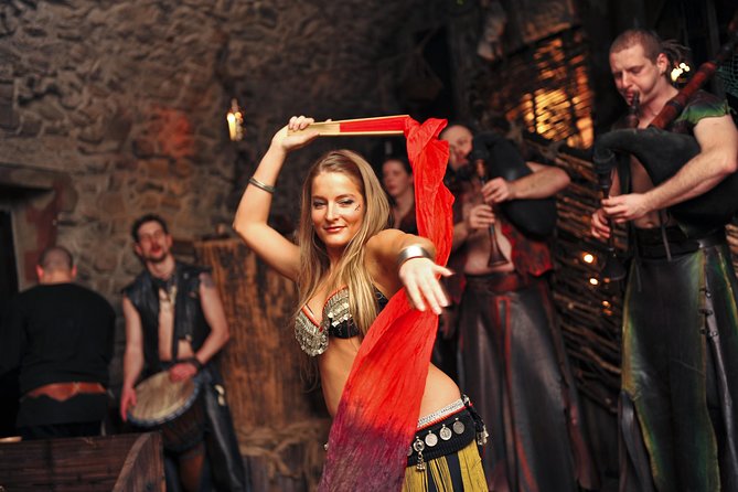 Prague 5 Courses Medieval Dinner and Live Performances - Live performances: medieval music, jugglers, swordwork, fire, and belly dance
