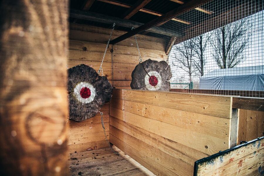 Prague: Axe Throwing Experience with Barbecue and Beer - The Throwing Game: Two Targets, Multiple Weapons, Bull’s-Eye Energy