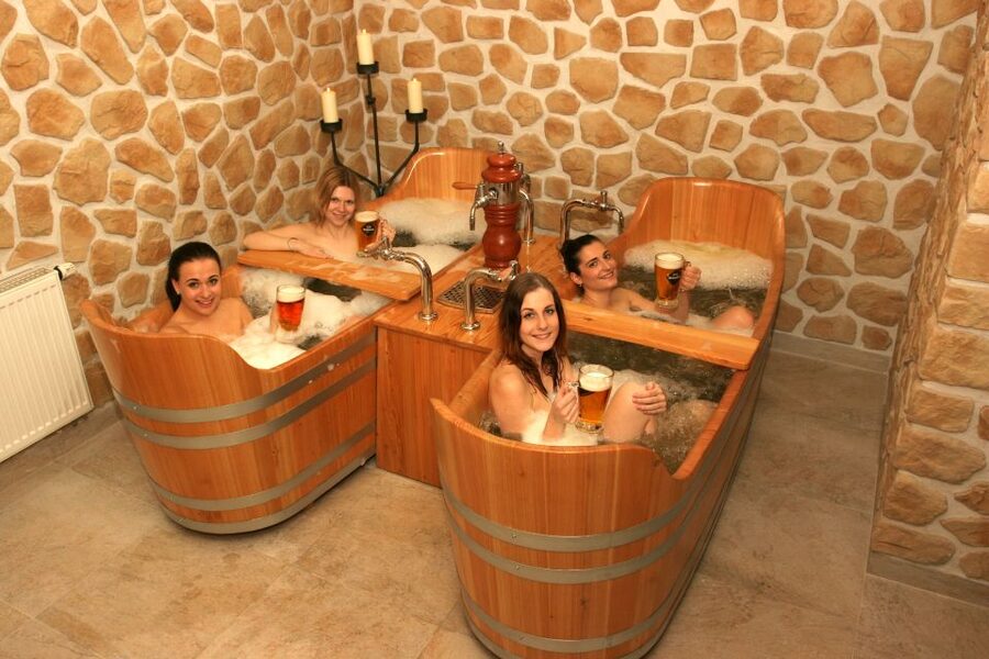 Prague: Beer Spa Bernard with Beer and Massage Option - Inside Beer Spa Bernard at Hotel Prague Center Plaza