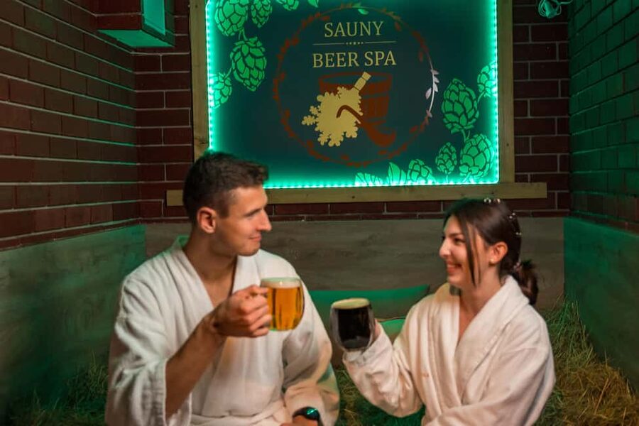 Prague: Beer Spa Experience with Unlimited Beer and Sauna - The Private Room Setup, Dressing Area, and Your Own Shower