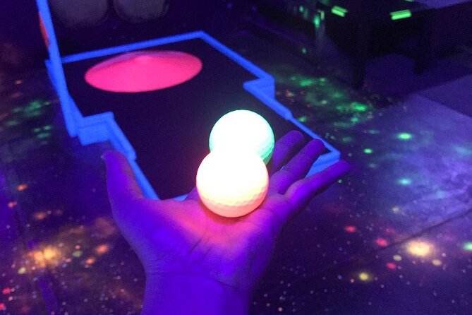 Prague Black Light Mini Golf Admission Ticket - What the 18 Holes Feel Like When Prague Themes Glow