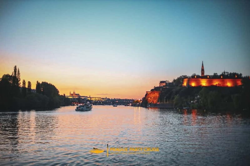 Prague : Boat Party with Afterparty at EPIC - Onboard party setup: DJs, bar, sparklers, and a host who keeps things fun