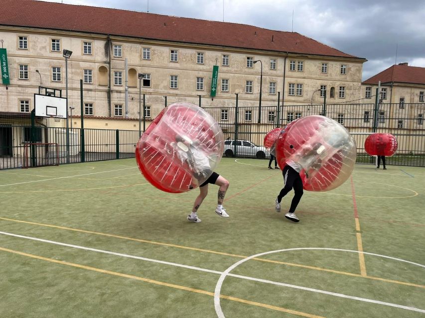 Prague: Bubbles football in city centre of Prague - Bubble Balls and the Role of a Real Referee