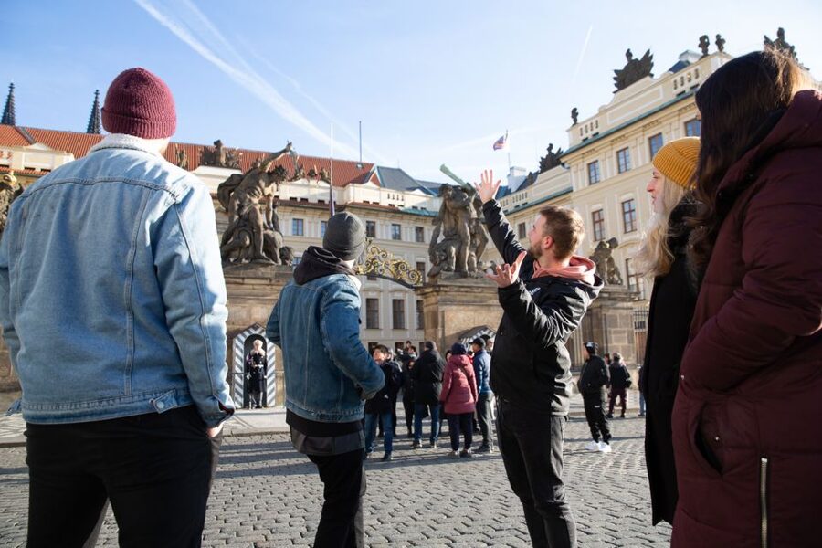 Prague: Castle Grounds & Highlights Walking Tour small-group - Meeting Near Charles Bridge and Riding Up by Tram