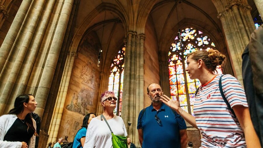 Prague Castle Interiors, Bus Tour and Vltava River Cruise - St. Vitus Cathedral: where the details make sense