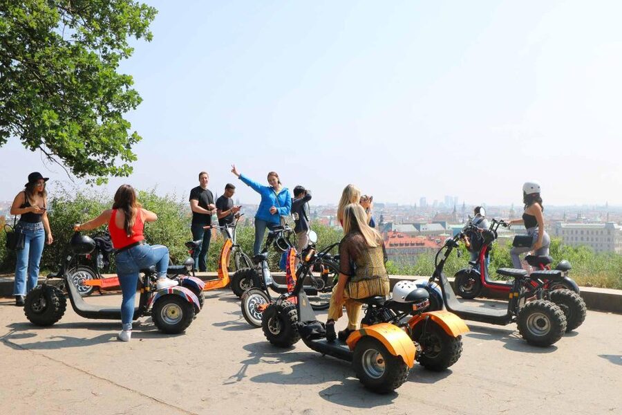 Prague: City Highlights Guided Electric Trike Tour - Petrin Hill, Prague at High Elevation