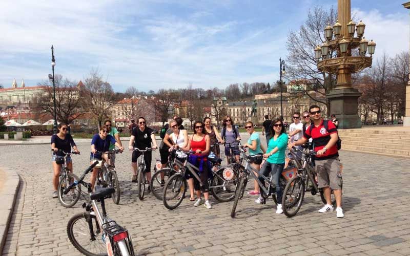 Prague: Classic City Bike Tour - John Lennon Wall: quick, iconic, and built for photos