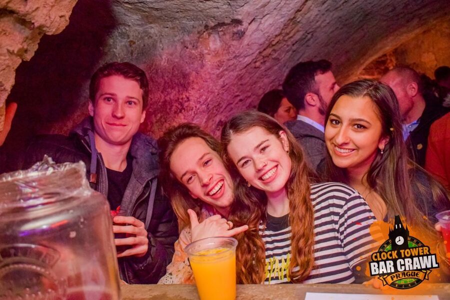 Prague: Clock Tower Bar Crawl ending at the BIGGEST CLUB - Welcome shots and moving bar to bar without playing detective