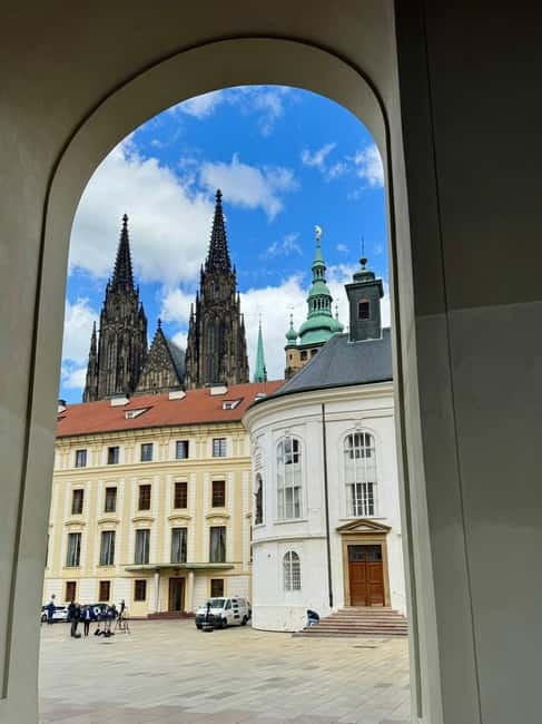 Prague: Dan Brown's Secret of Secrets Top Sights Guided Walk - Prague Castle exteriors: St. Vitus, Vladislav Hall, Golden Lane, and a final viewpoint