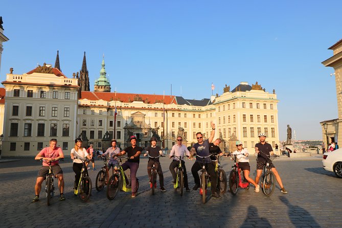 Prague: electric scooter & E-bike guided tour - Prague Castle gate, then Strahov and Petrin for longer rides