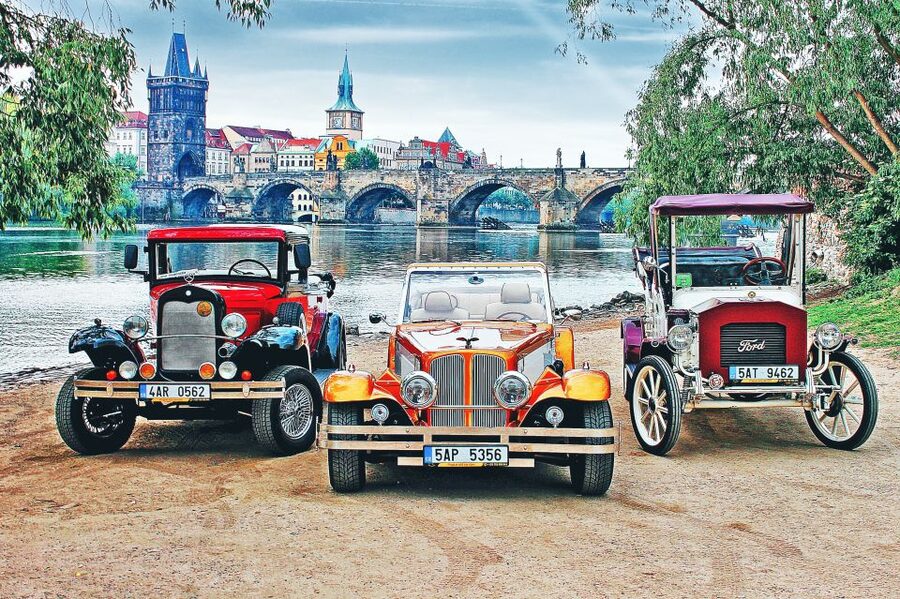 Prague: Fairytale Karlstejn Castle in Retro-Style Car - Key highlights worth getting excited about