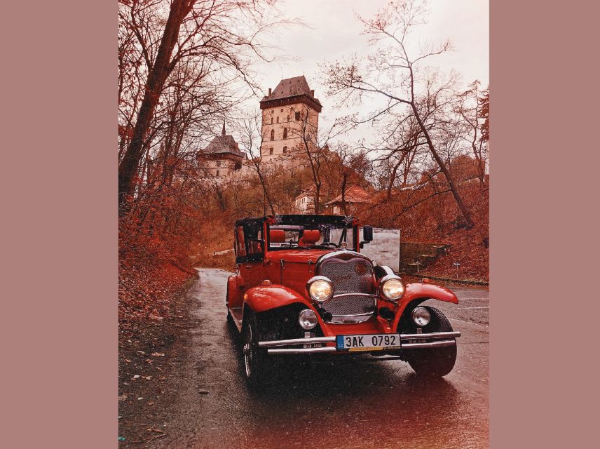 Prague: Fairytale Karlstejn Castle in Retro-Style Car - The Czech Lunch Break You Actually Want