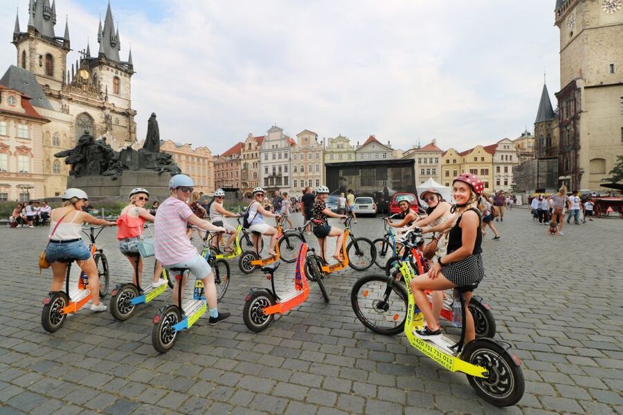 Prague: Grand e-Scooter Guided Tour - Strahov Monastery, Petrin Hill, and the tower photos you actually want