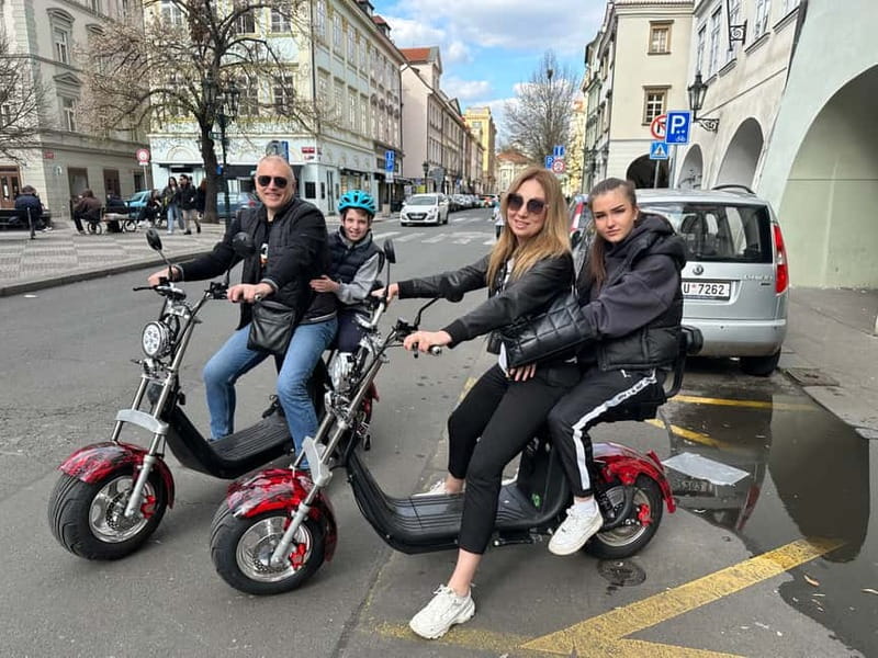 Prague: Guided Fat Tire e-Scooter Tour - Getting started near Old Town Square, then meeting the city