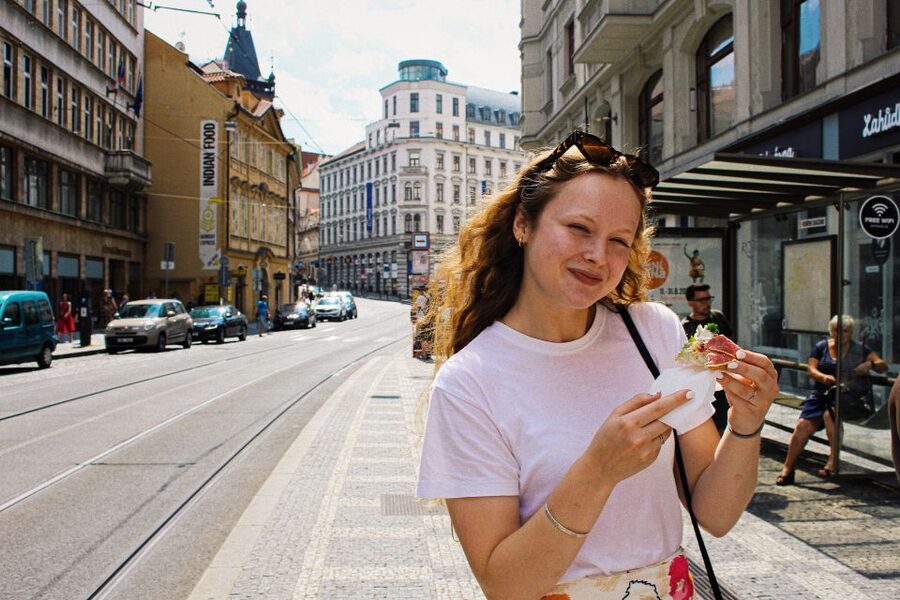 Prague: Guided Food Tour with Tastings - Getting started at Národní třída, then moving through town without burnout
