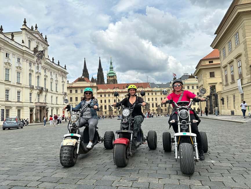 Prague: Heart of Prague Electric Tricycle Scooter Tour - Kampa Island and Charles Bridge views you can’t get the easy way