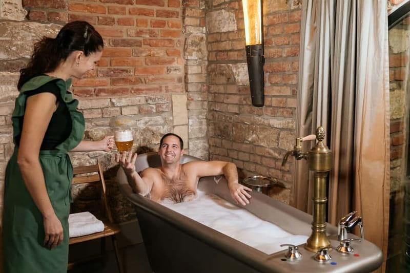 Prague: Lázně Pramen. Wine, Beer bath and Wellness SPA - Your 1-hour spa flow, from changing to lounge time