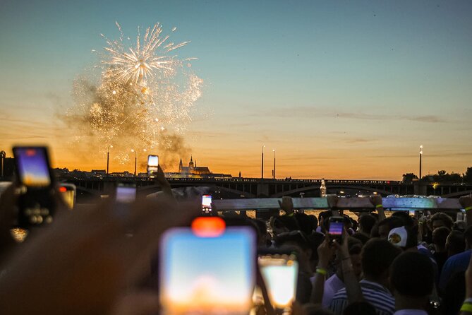 Prague New Year's VIP Boat Party Plus EPIC Club - Charles Bridge at Sunset: Quick Stop, Big Payoff