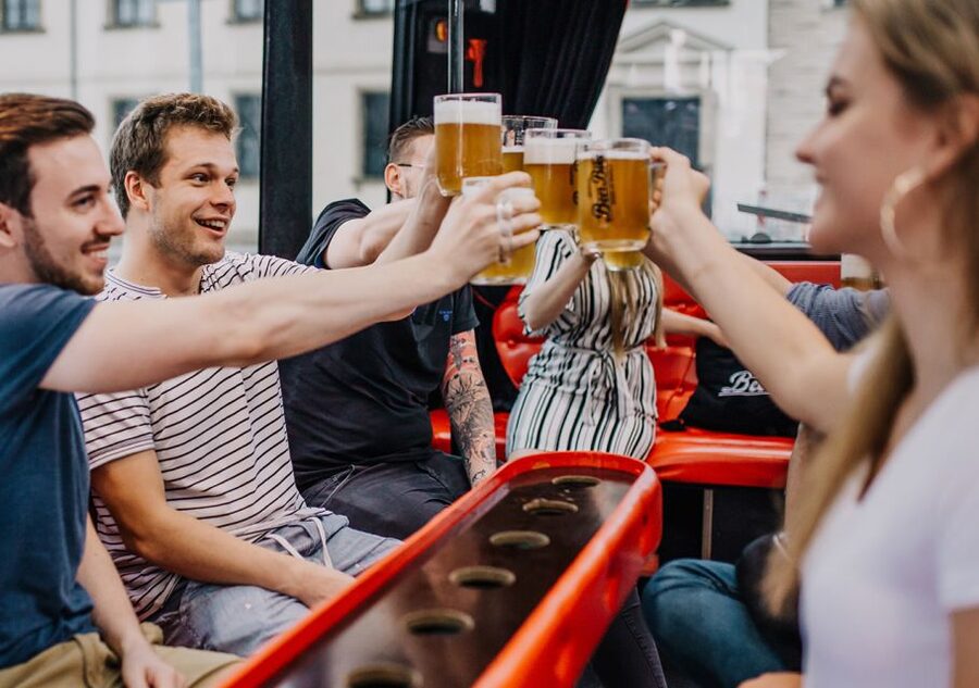 Prague: Party Beer Bus - Getting on board: meeting point and what to bring