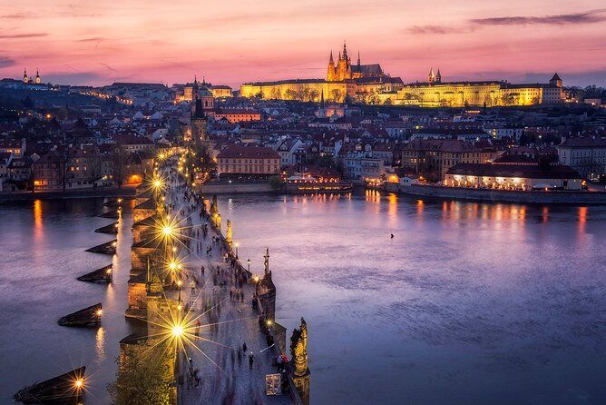 Prague Photo Tours - Letna Park: aerial night views of Prague’s bridges