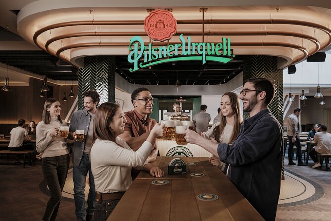 Prague Pilsner Urquell Experience with 3 Free Beer Tastings - Beer Hall upstairs: three tastings, tapsters, and shows