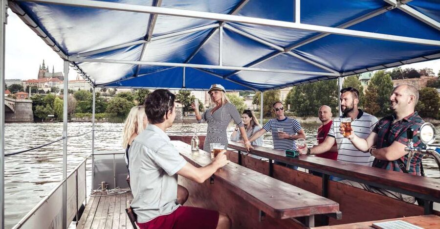 Prague: Private Cycle Boat River Tour with Beer or Prosecco - The boat, the crew, and why the guidance matters